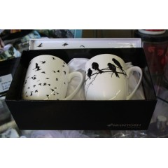 McIntosh Fine Bone China - Bird Silhouette Mug Pair